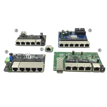 Ethernet Industrial Módulo Switch 5/6/8 Portas Unmanaged10/100/1000mbps OEM de detecção Automática, o Portas de PCBA da placa do OEM da placa-Mãe