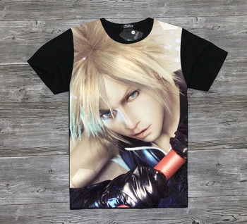 Jogo da Série Final Fantasy T-Shirt Cheia de Impressão Final Fantasy FF T-Shirt Tees Topo 1