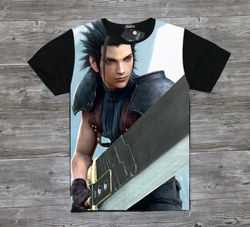 Jogo da Série Final Fantasy T-Shirt Cheia de Impressão Final Fantasy FF T-Shirt Tees Topo 2