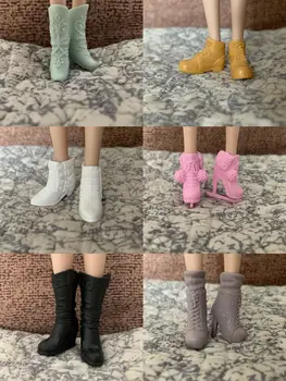 1/6 Boneca Sapatos Mistura de estilo de Salto Sandálias Botas Coloridas Sortido de Acessórios Sapatos De 30cm da Boneca do Bebê de Natal DIY Brinquedo