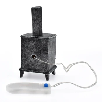 Venda Quente 1:12 Móveis Em Miniatura Casa De Bonecas Mini Lareira Com Chaminé De Luz Para A Casa De Boneca Acessórios Modelo De Simulação