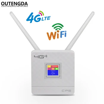 4G Roteador WiFi 300Mbps sem Fio Wi-Fi Móvel CAT4 LTE/3G/4G Desbloqueado Roteador CPE com Slot para SIM WAN/LAN Porta de Suporte Multi Bandas 0