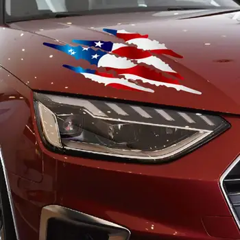 Anti-risco Impermeável Bandeira dos EUA Padrão de Vinil Modificado a Etiqueta do Carro para ATV 0